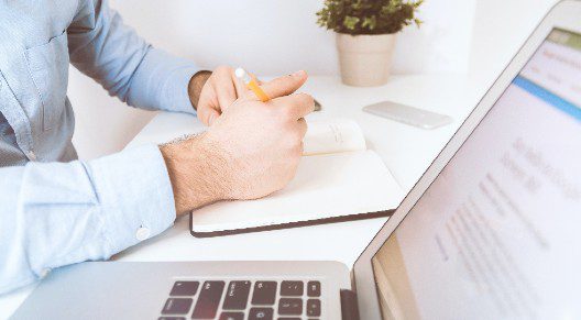 someone working at a computer